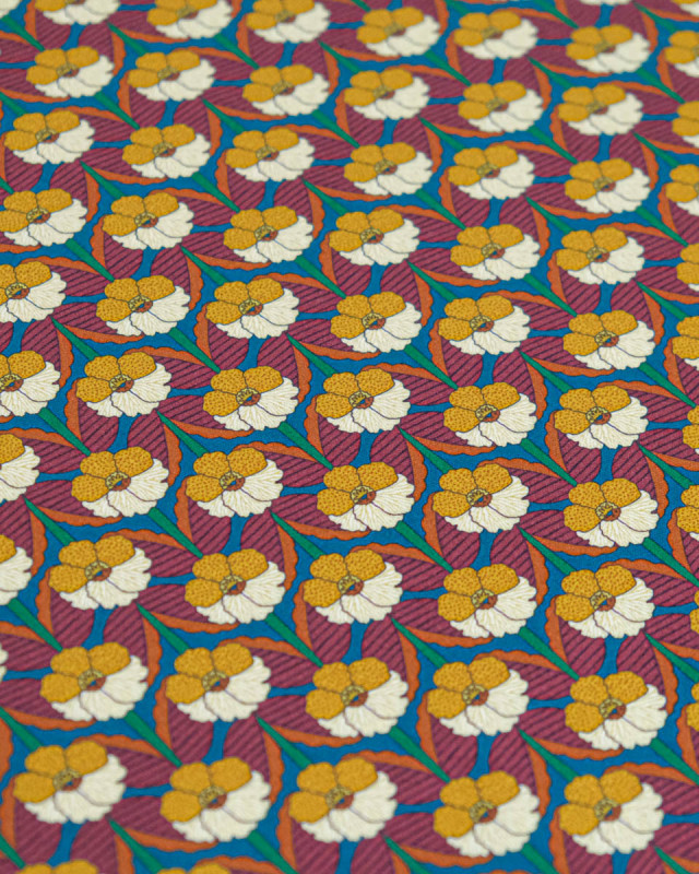 Tissu Liberty Fabrics@ Viscose Weymouth Chevron Ocre - Mercerine
