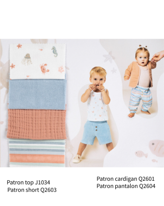 Magazine Qjutie - 18 Patrons de Couture Enfant - Mercerine