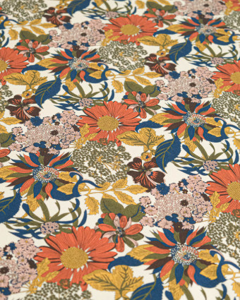 Tissu Liberty Fabrics@ Viscose Weymouth Angelica Garla Ecru - Mercerine