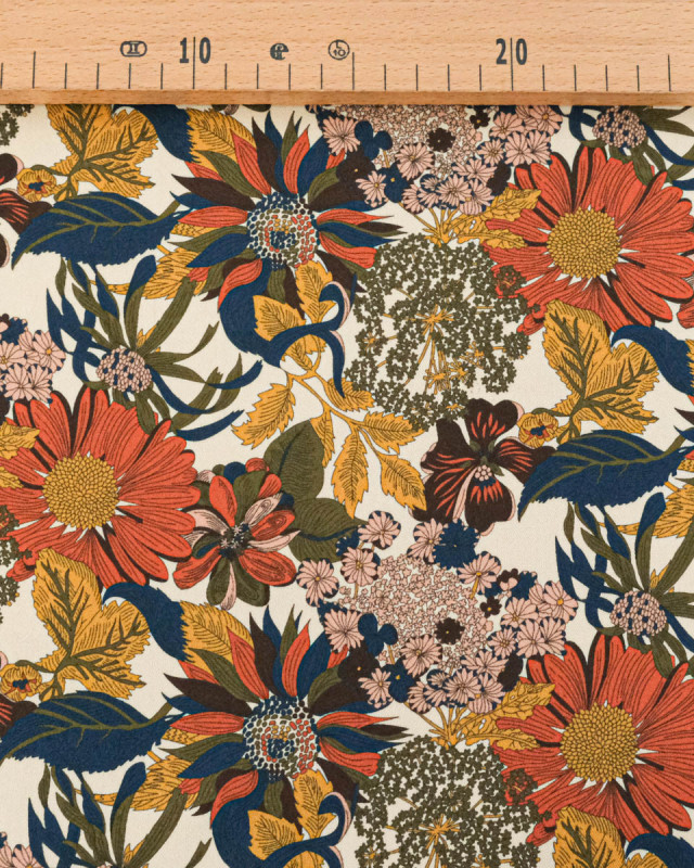 Tissu Liberty Fabrics@ Viscose Weymouth Angelica Garla Ecru - Mercerine