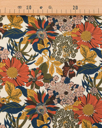 Tissu Liberty Fabrics@ Viscose Weymouth Angelica Garla Ecru - Mercerine