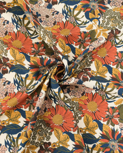 Tissu Liberty Fabrics@ Viscose Weymouth Angelica Garla Ecru