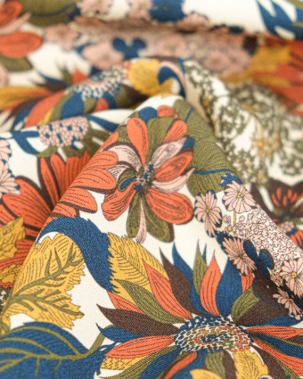 Tissu Liberty Fabrics@ Viscose Weymouth Angelica Garla Ecru - Mercerine