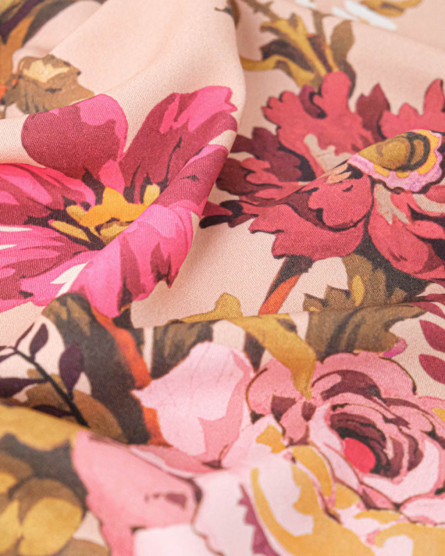 Tissu Liberty Fabrics@ Viscose  Weymouth Stately Kristina Rose - Mercerine