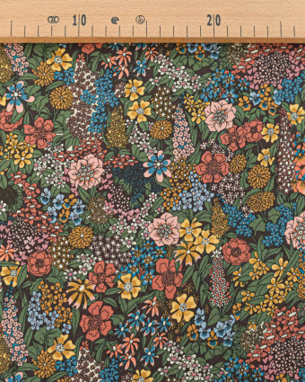 Tissu Liberty Fabrics@ Viscose Weymouth Ciara Marron - Mercerine