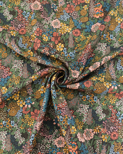 Tissu Liberty Fabrics@ Viscose Weymouth Ciara Marron