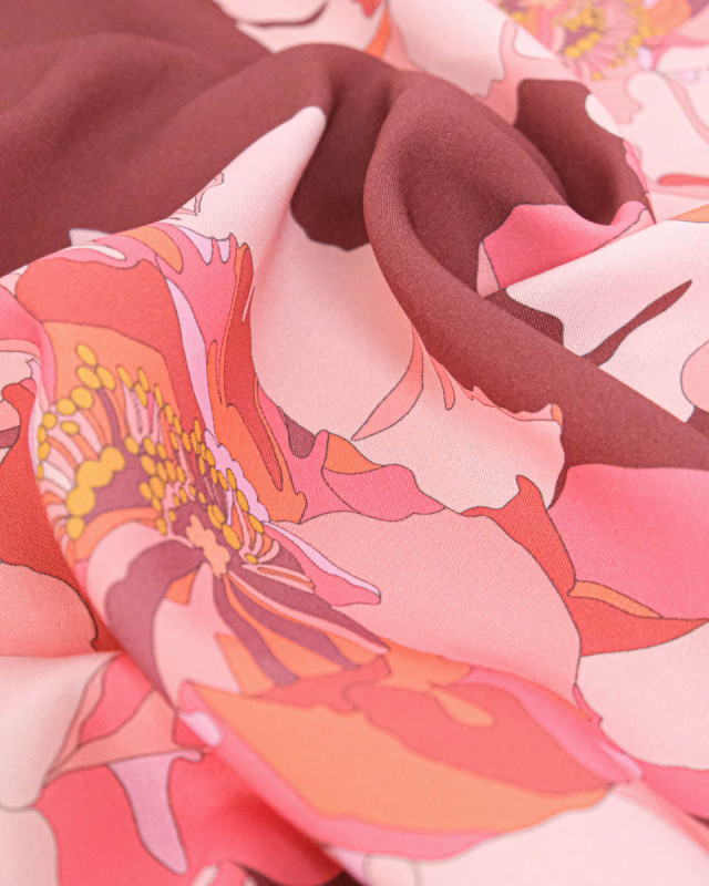 Tissu Liberty Fabrics@ Viscose Weymouth Peony Waltz Pourpre - Mercerine