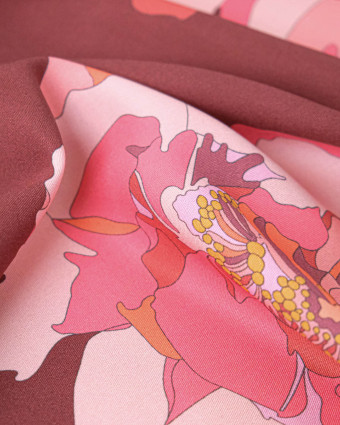 Tissu Liberty Fabrics@ Viscose Weymouth Peony Waltz Pourpre - Mercerine