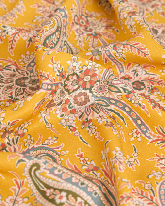 Tissu Liberty Fabrics@ Viscose Weymouth Paisley Tree Ocre - Mercerine