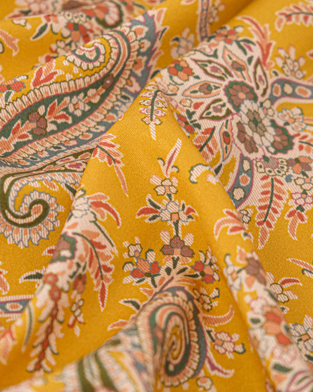 Tissu Liberty Fabrics@ Viscose Weymouth Paisley Tree Ocre - Mercerine