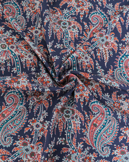 Tissu Liberty Fabrics@ Viscose Weymouth Paisley Tree Violet