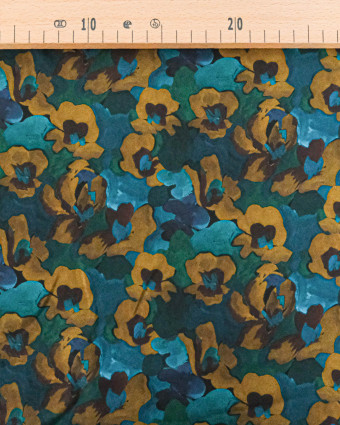 Tissu Liberty Fabrics@ Viscose Weymouth Jemma Bleu Vert - Mercerine