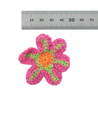 Fleur patch en crochet - 3 Coloris - Mercerine