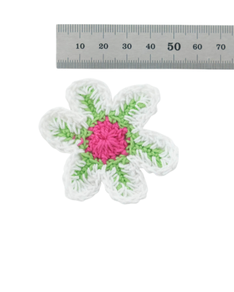 Fleur patch en crochet - 3 Coloris - Mercerine