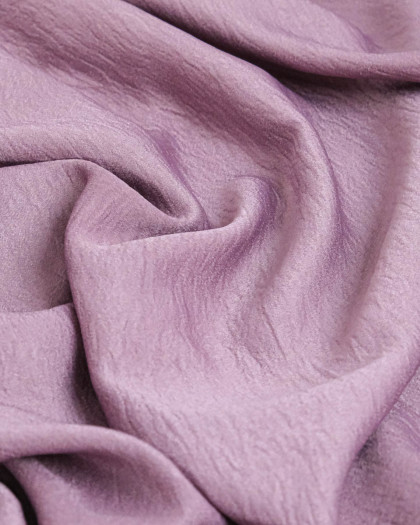 Tissu Crêpe Satiné Uni Mauve