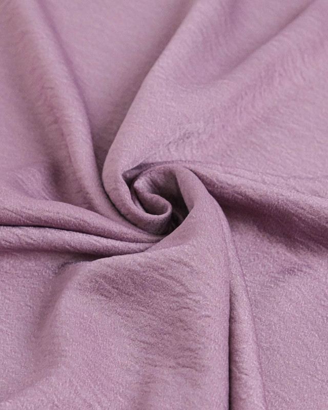 Tissu Crêpe Satiné Uni Mauve - Mercerine