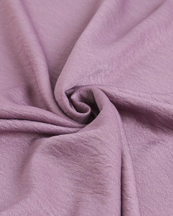 Tissu Crêpe Satiné Uni Mauve - Mercerine