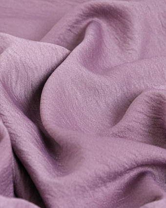 Tissu Crêpe Satiné Uni Mauve - Mercerine