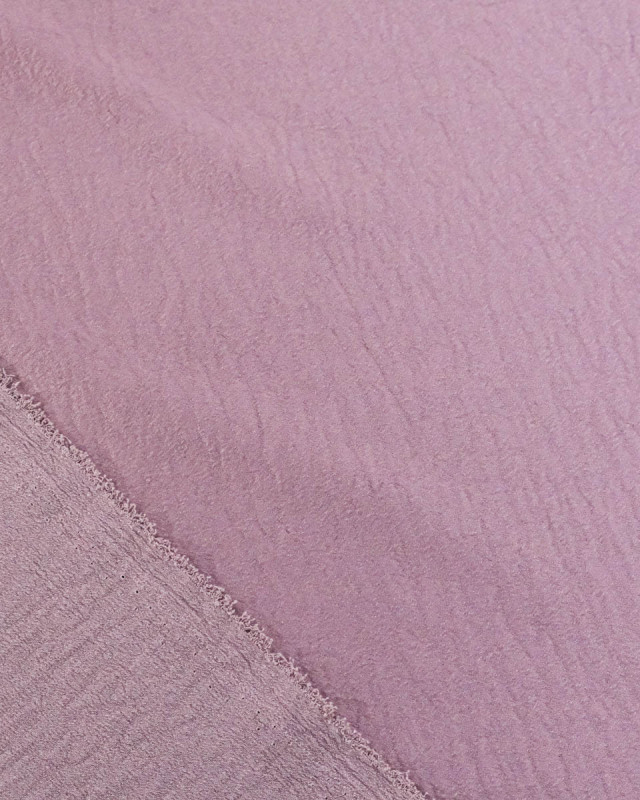 Tissu Crêpe Satiné Uni Mauve - Mercerine
