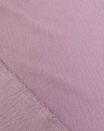 Tissu Crêpe Satiné Uni Mauve - Mercerine