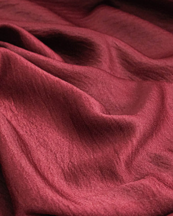 Tissu Crêpe Satiné Uni Prune - Mercerine