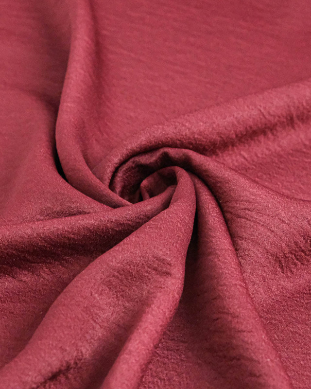 Tissu Crêpe Satiné Uni Prune - Mercerine