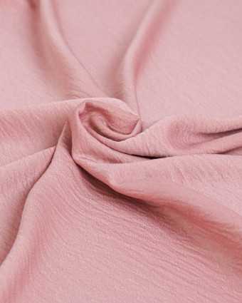 Tissu Crêpe Satiné Uni Rose - Mercerine
