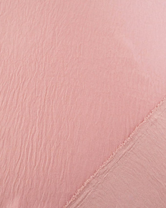 Tissu Crêpe Satiné Uni Rose - Mercerine