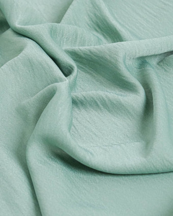 Tissu Crêpe Satiné Uni Vert Clair