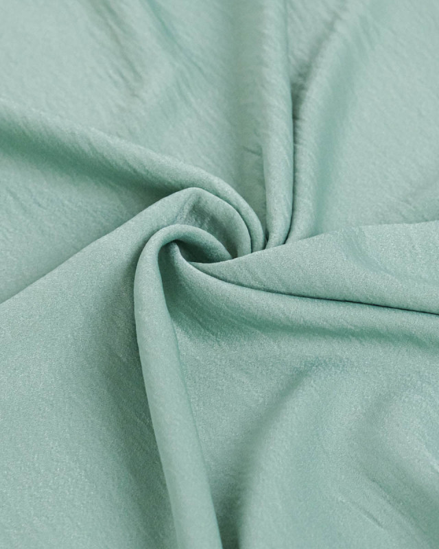Tissu Crêpe Satiné Uni Vert Clair - Mercerine