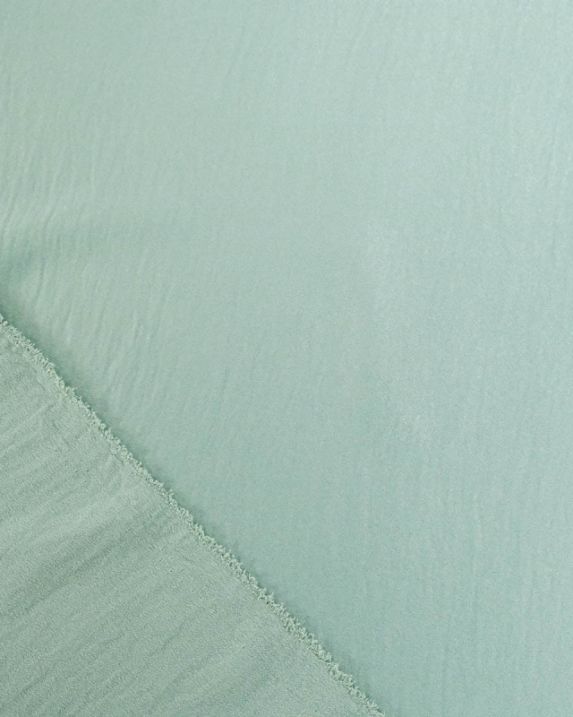 Tissu Crêpe Satiné Uni Vert Clair - Mercerine