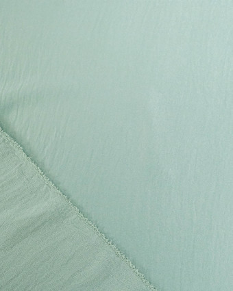 Tissu Crêpe Satiné Uni Vert Clair - Mercerine