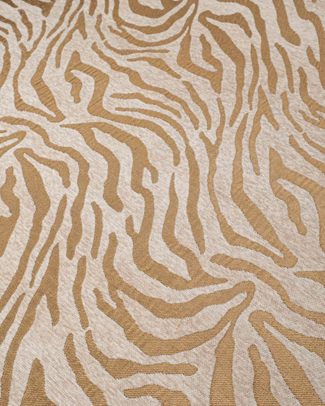 Tissu Jacquard Zèbre Ocre - Mercerine