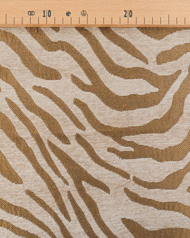 Tissu Jacquard Zèbre Ocre - Mercerine