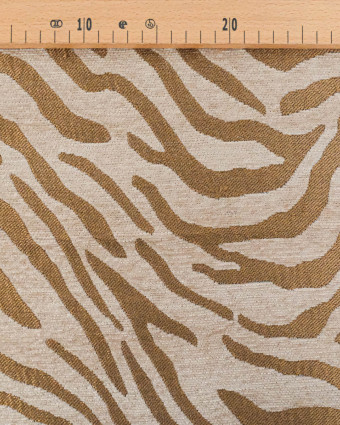 Tissu Jacquard Zèbre Ocre - Mercerine