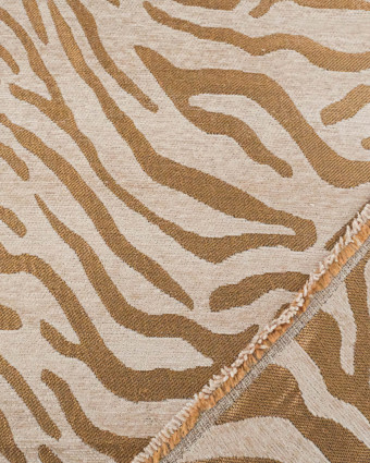 Tissu Jacquard Zèbre Ocre - Mercerine