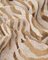 Tissu Jacquard Zèbre Ocre