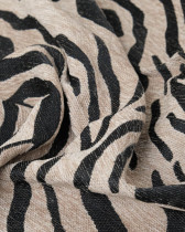 Tissu Jacquard Zèbre Noir