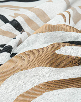 Tissu Jacquard Zèbre Ocre Dégradé - Mercerine