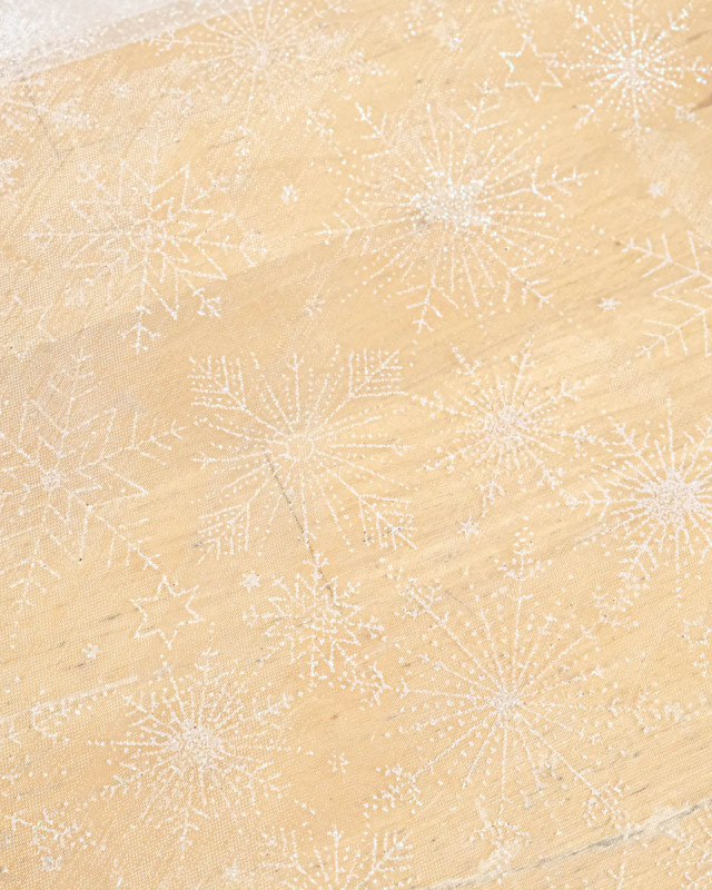Organza Flocon Lurex Blanc   - Mercerine