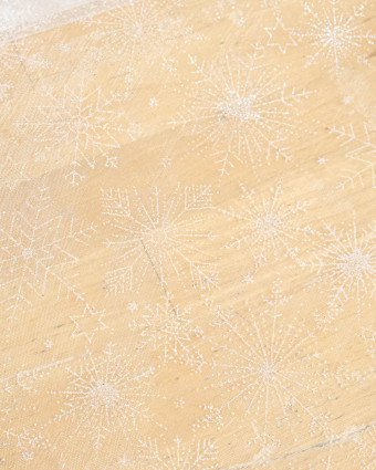Organza Flocon Lurex Blanc   - Mercerine