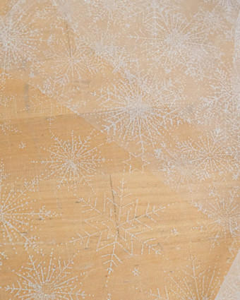Organza Flocon Lurex Blanc   - Mercerine