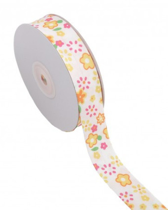 Biais Motif Fleurs Pop - Mercerine