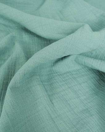 Tissu Double Gaze de Coton Eucalyptus - Mercerine