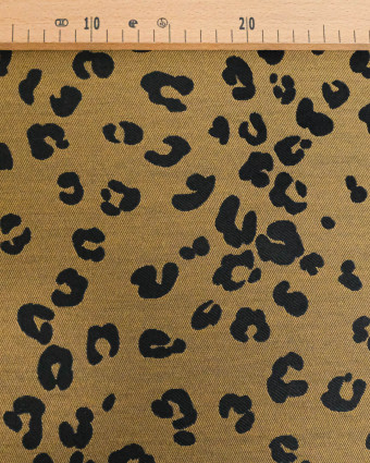 Tissu Jacquard Léopard Ocre - Mercerine