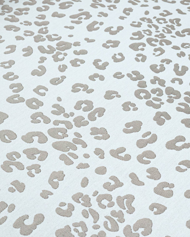 Tissu Jacquard Léopard Lin - Mercerine