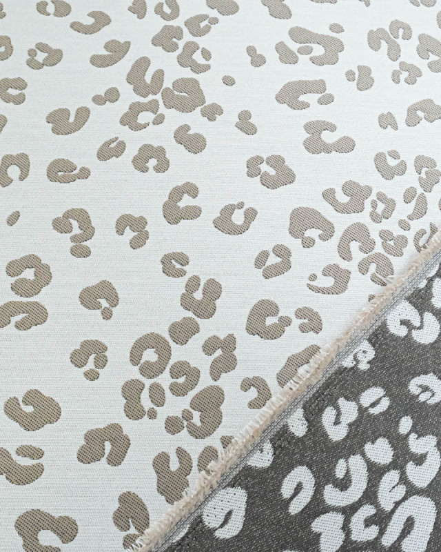 Tissu Jacquard Léopard Lin - Mercerine