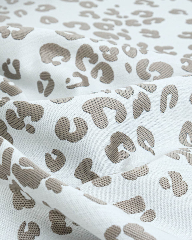 Tissu Jacquard Léopard Lin - Mercerine