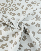 Tissu Jacquard Léopard Lin