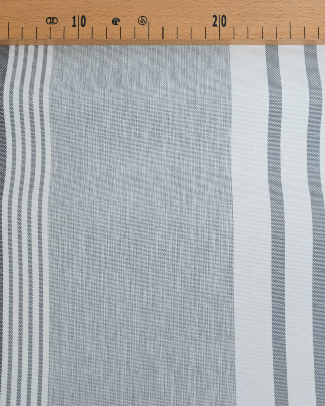 Toile transat anti UV Rayé Gris - Chilienne - Mercerine